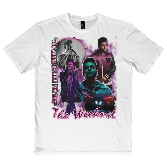 Vintage Style White The Weeknd Music Tee Shirt - Picture 1 of 1